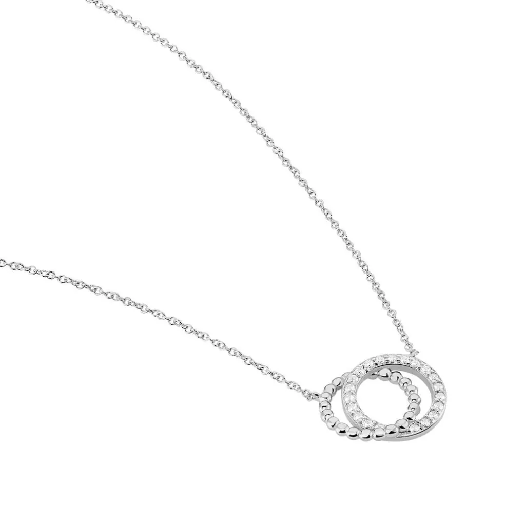 Collier Magou Argent Blanc Oxyde De Zirconium