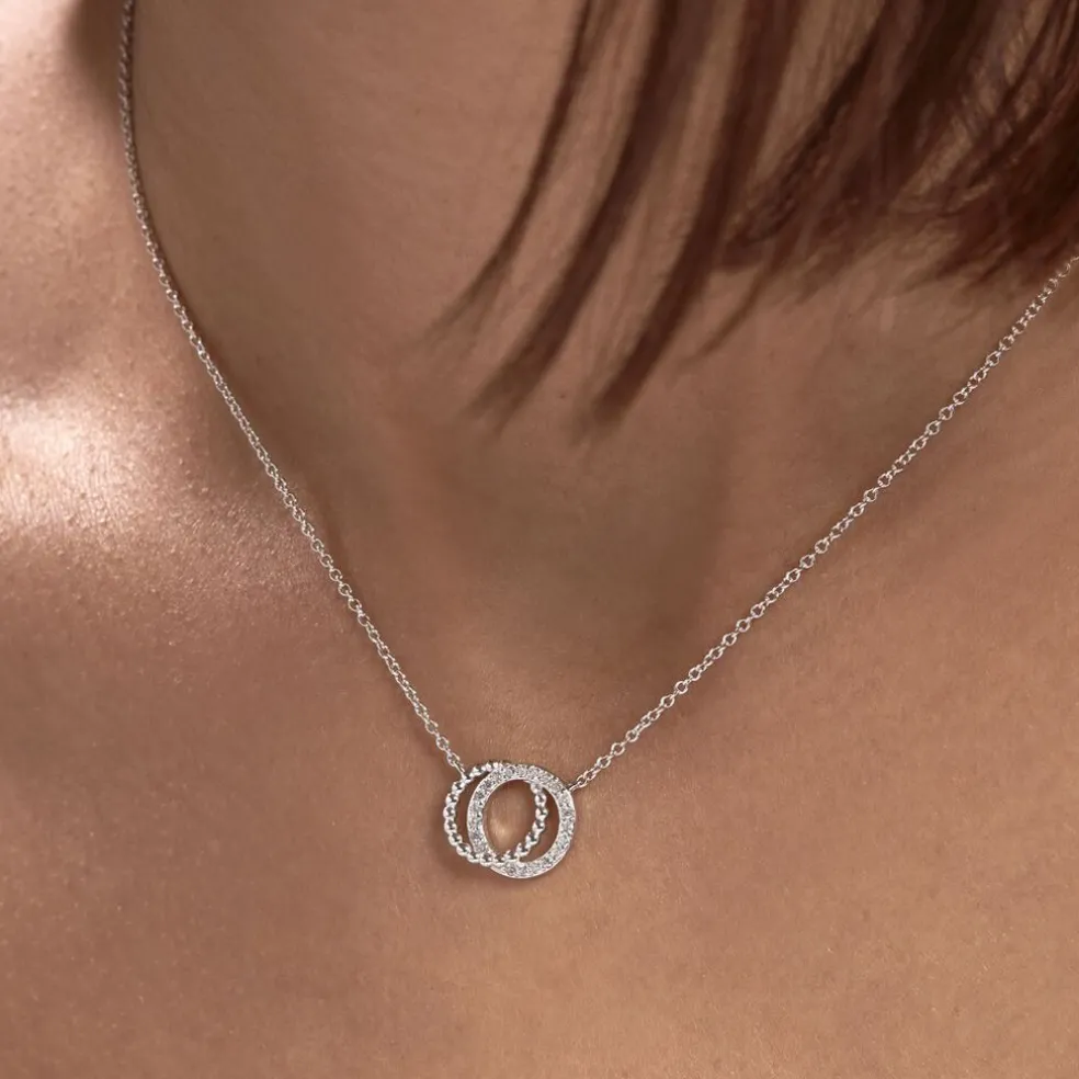 Collier Magou Argent Blanc Oxyde De Zirconium