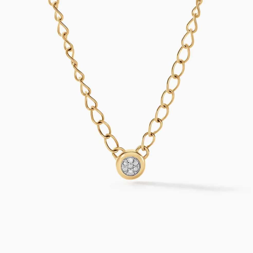 Collier Mahe Or Jaune Diamant