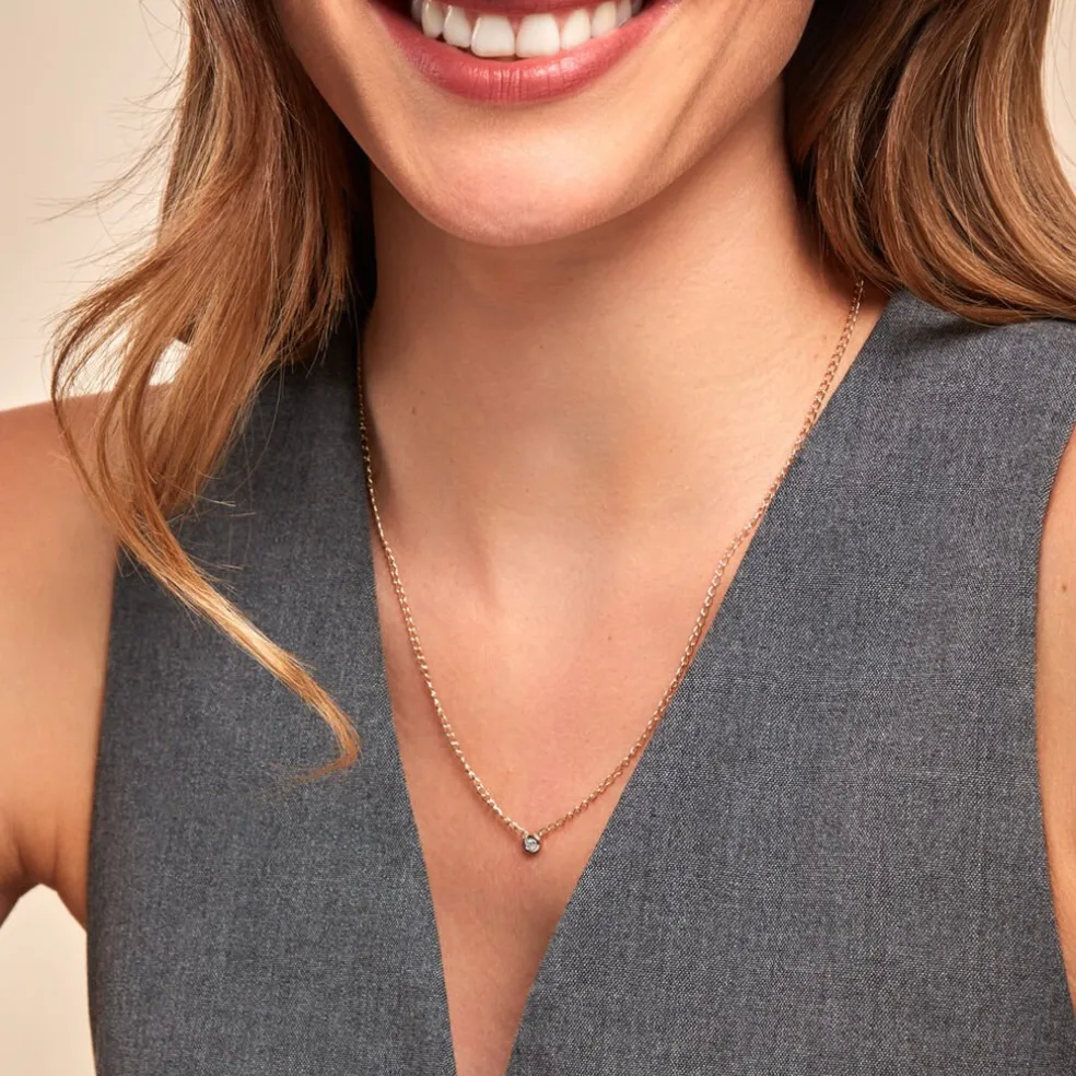 Collier Mahe Or Jaune Diamant