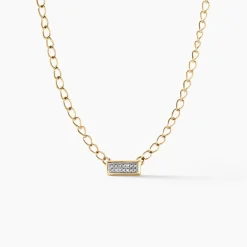 Collier Mahe Or Jaune Diamant
