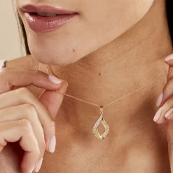 Collier Mai-lee Plaqué Or Jaune Oxyde De Zirconium