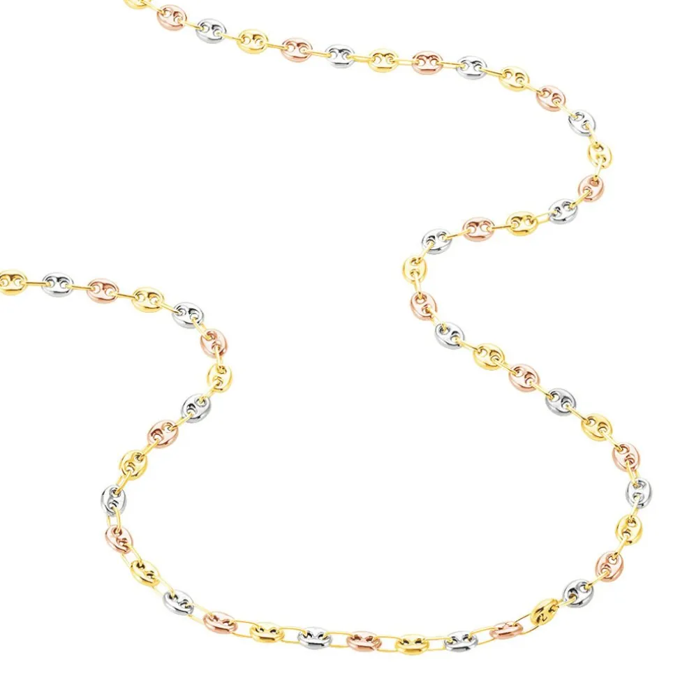 Collier Maille Dami Maille Grain De Cafe Or Tricolore