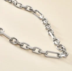 Collier Maille Palerme Acier Blanc