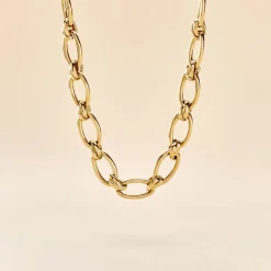 Collier Maille Perry Acier Doré