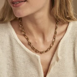 Collier Maille Perry Acier Doré