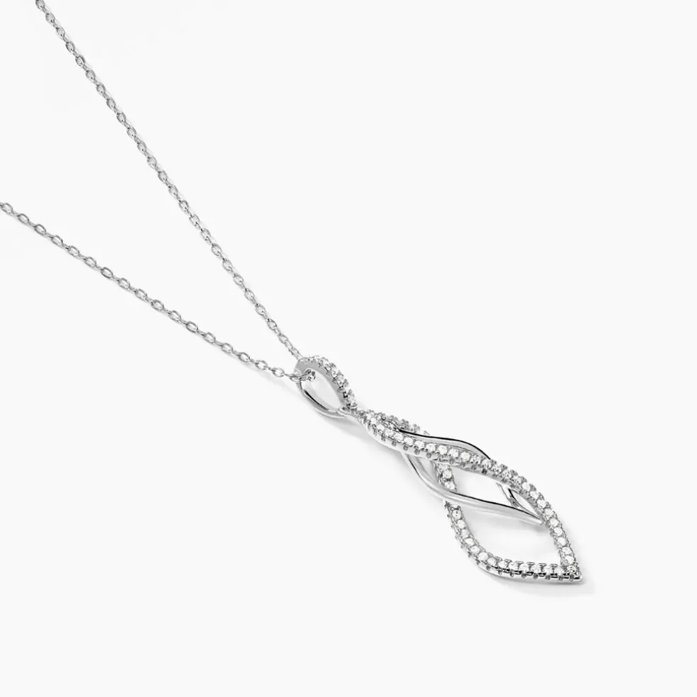 Collier Malika Argent Blanc Oxyde De Zirconium