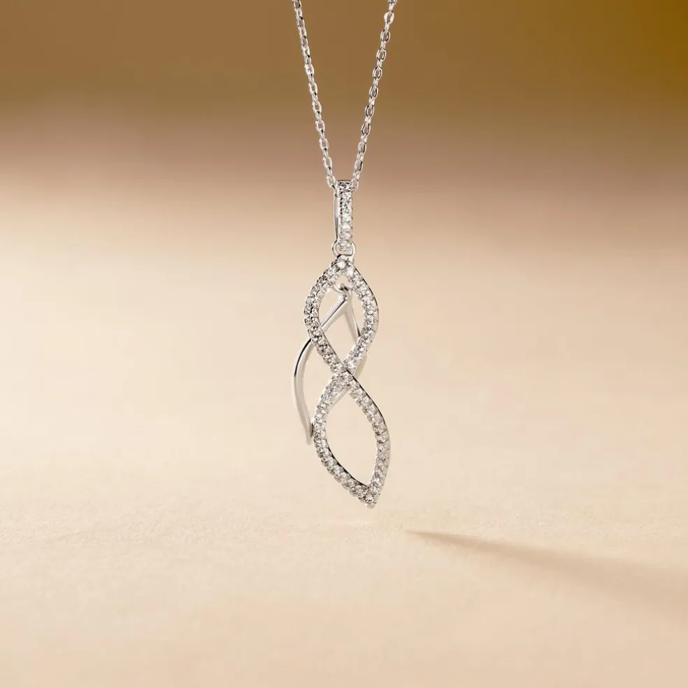 Collier Malika Argent Blanc Oxyde De Zirconium