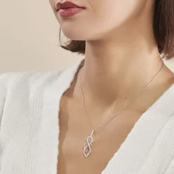 Collier Malika Argent Blanc Oxyde De Zirconium