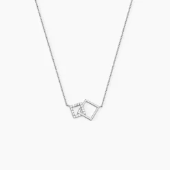 Collier Manoela Argent Blanc Oxyde De Zirconium