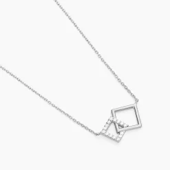 Collier Manoela Argent Blanc Oxyde De Zirconium