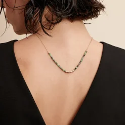 Collier Manua Plaqué Or Jaune Pierre D'imitation