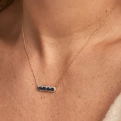 Collier Margaux Or Jaune Saphir Diamant