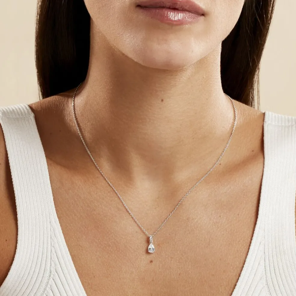 Collier Marie-helena Argent Blanc Oxyde De Zirconium