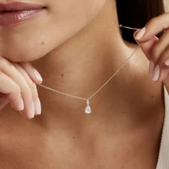 Collier Marie-helena Argent Blanc Oxyde De Zirconium