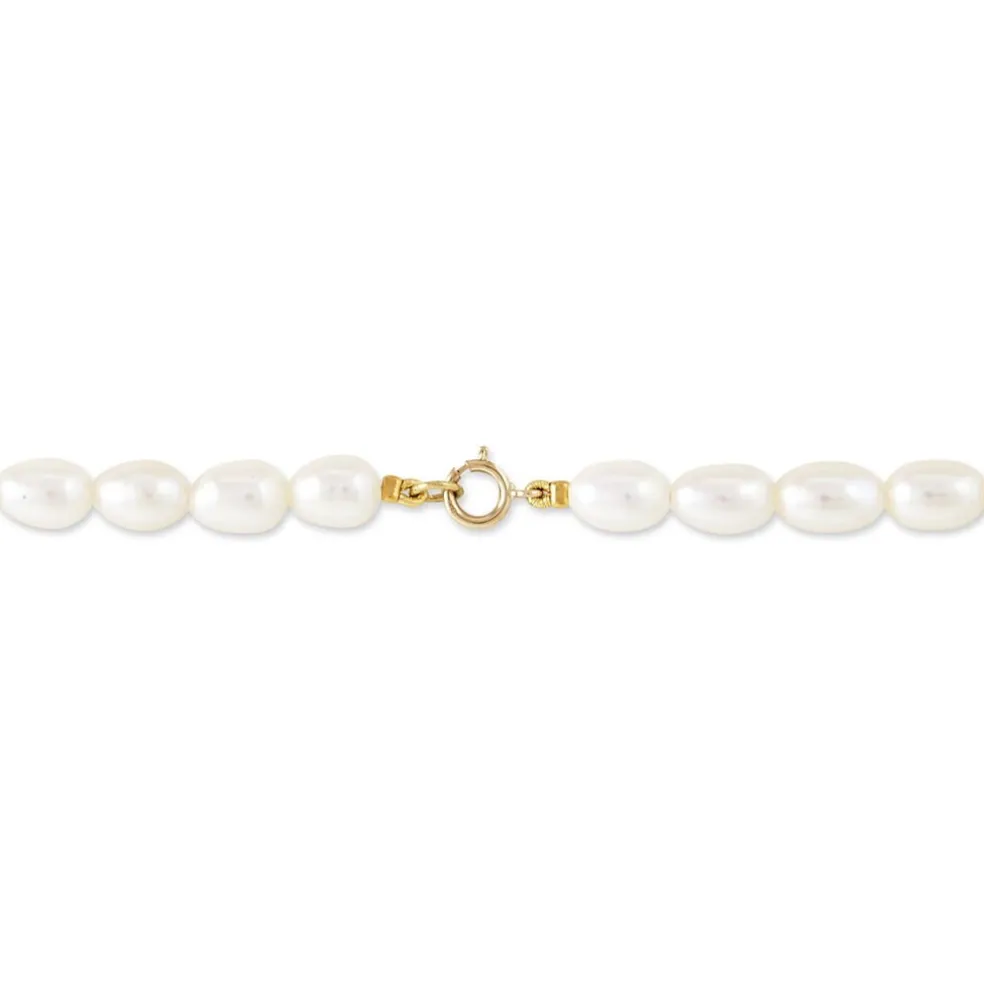 Collier Marie-viviane Or Jaune Perle De Culture