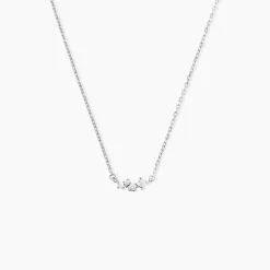 Collier Mariko Argent Blanc Oxyde De Zirconium