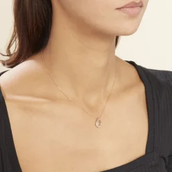 Collier Marilynn Or Bicolore Diamant Blanc