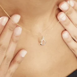 Collier Marilynn Or Bicolore Diamant Blanc