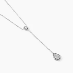 Collier Mariona Or Blanc Diamant