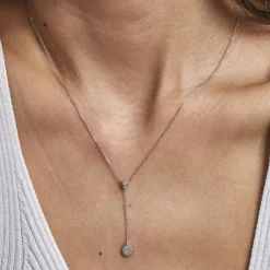 Collier Mariona Or Blanc Diamant