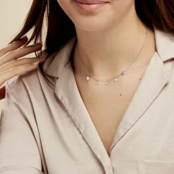 Collier Maryline Argent Blanc