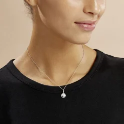 Collier Mathie Argent Blanc Perle De Culture Et Oxyde De Zirconium