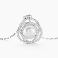 Collier Matilda Argent Blanc Perle De Culture Et Oxyde De Zirconium