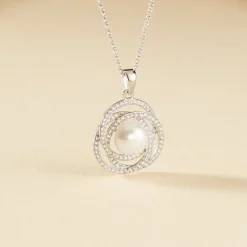 Collier Matilda Argent Blanc Perle De Culture Et Oxyde De Zirconium