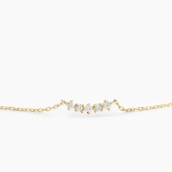 Collier Matleena Or Jaune Diamant Synthétique