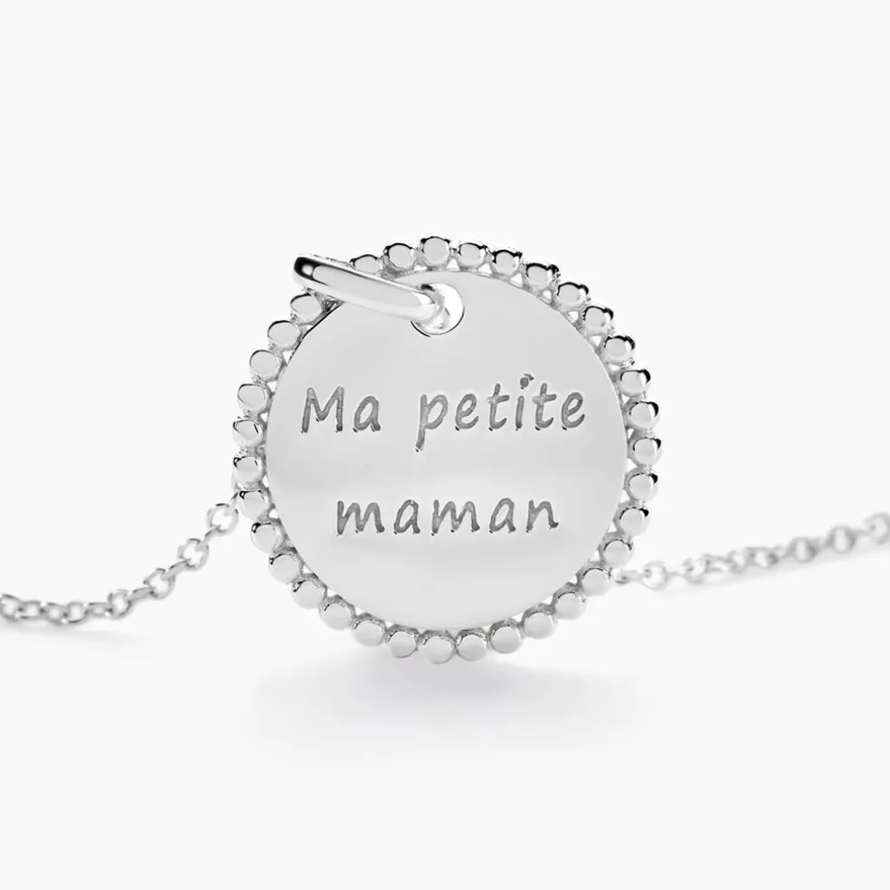 Collier Mayi Argent Blanc