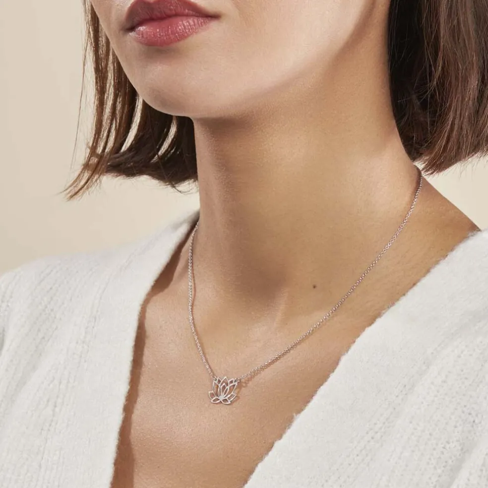 Collier Maylie Argent Blanc