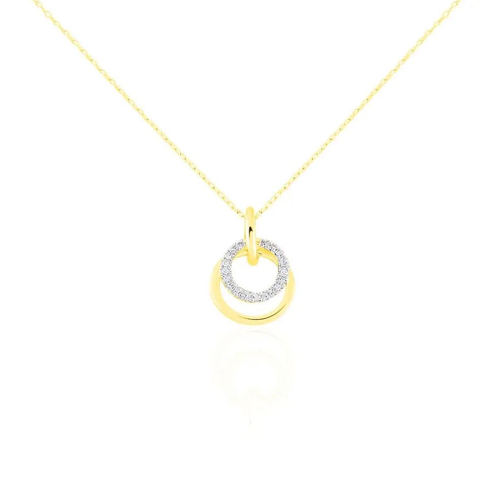 Collier Megan Or Jaune Diamant