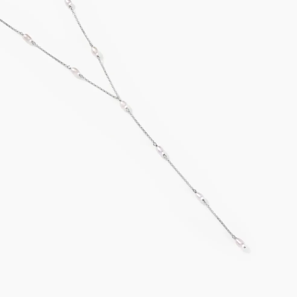 Collier Meily Argent Blanc Perle De Culture
