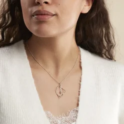 Collier Melaine Argent Blanc