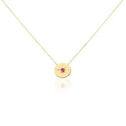 Collier Melchior Or Jaune Rubis