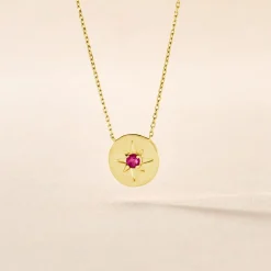 Collier Melchior Or Jaune Rubis