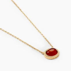 Collier Memory Plaqué Or Jaune Pierre De Synthese