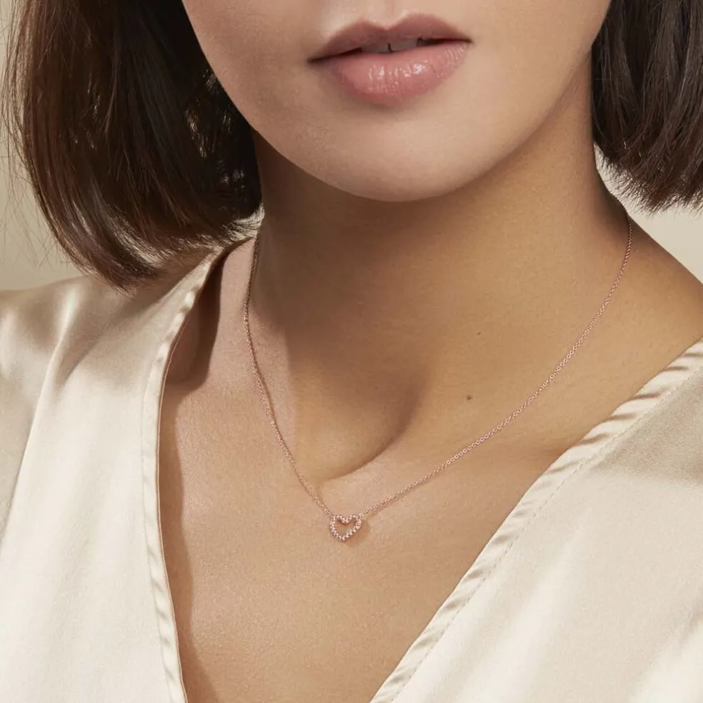 Collier Menel Argent Rose