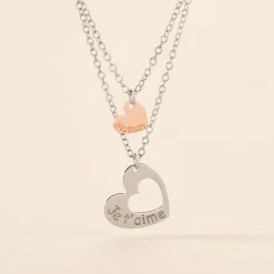 Collier Menia Argent Bicolore