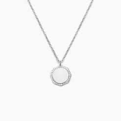 Collier Meralie Argent Blanc