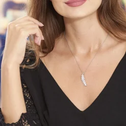 Collier Merielle Argent Blanc Oxyde De Zirconium