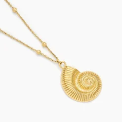 Collier Mermaid Acier Jaune