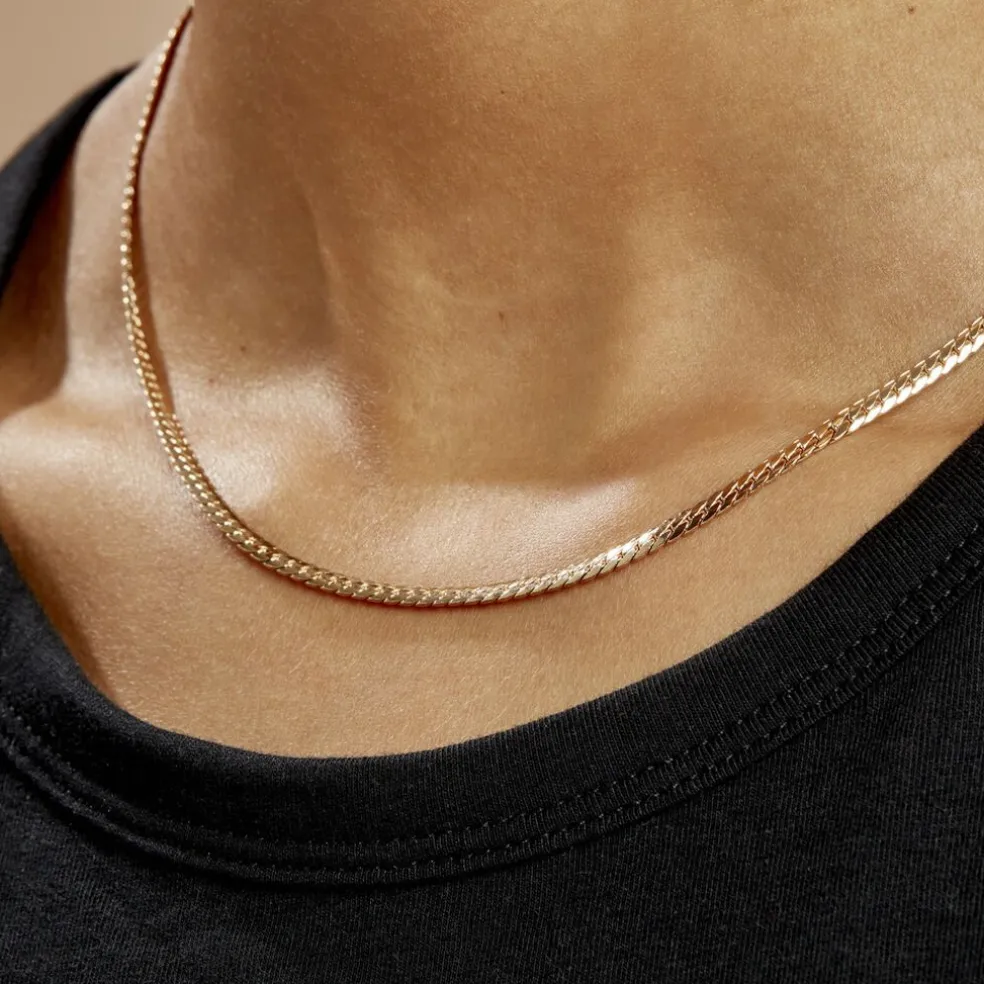 Collier Messaline Plaqué Or Jaune