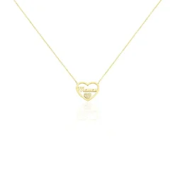 Collier Micarla Or Jaune Oxyde De Zirconium