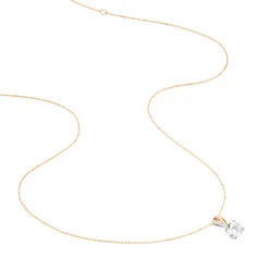 Collier Micheline Or Bicolore Oxyde De Zirconium