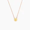 Collier Mimosa Argent Rose Oxyde De Zirconium