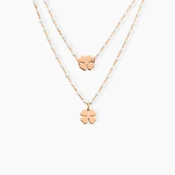 Collier Mimosa Argent Rose
