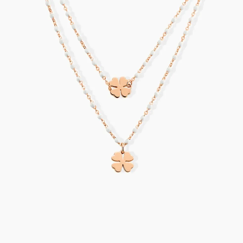 Collier Mimosa Argent Rose