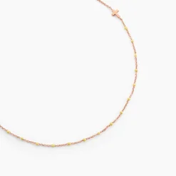 Collier Mimosa Argent Rose
